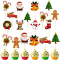 100 Pcs Christmas Cupcake Toppers Q912786