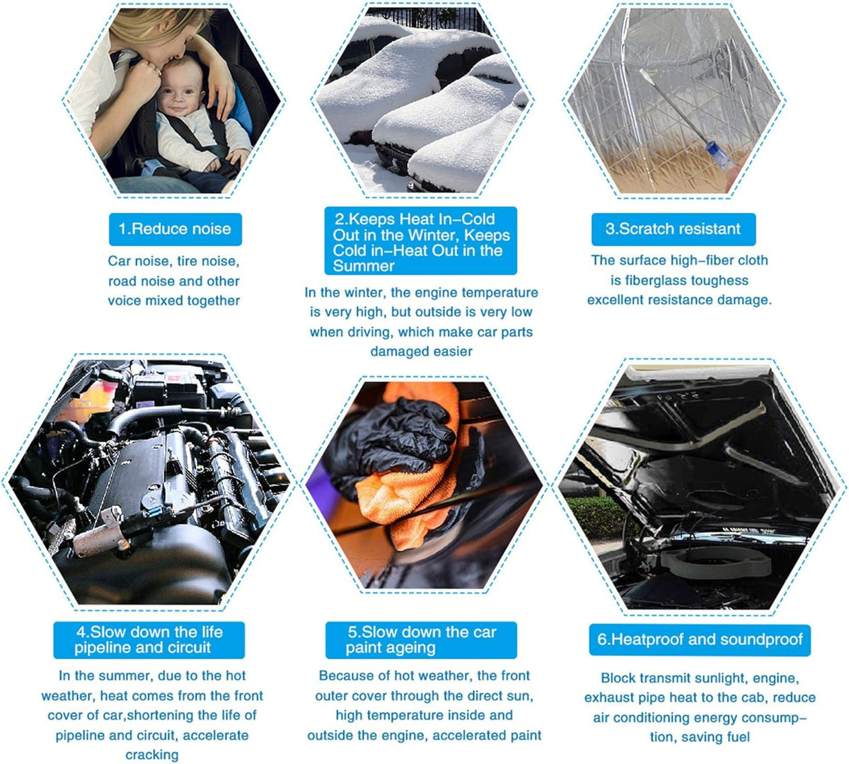 Car Heat Sound Deadener Insulation Mat Y6962