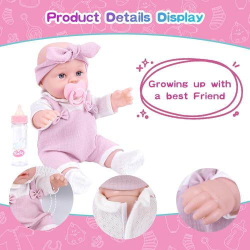 12'' Baby Doll Playset with Clothes and Carrier Accessories J5385