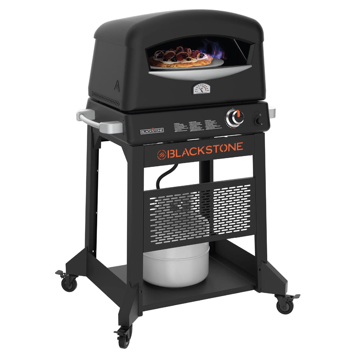 Propane Pizza Oven with Rotating Stone and Mobile Stand D453435