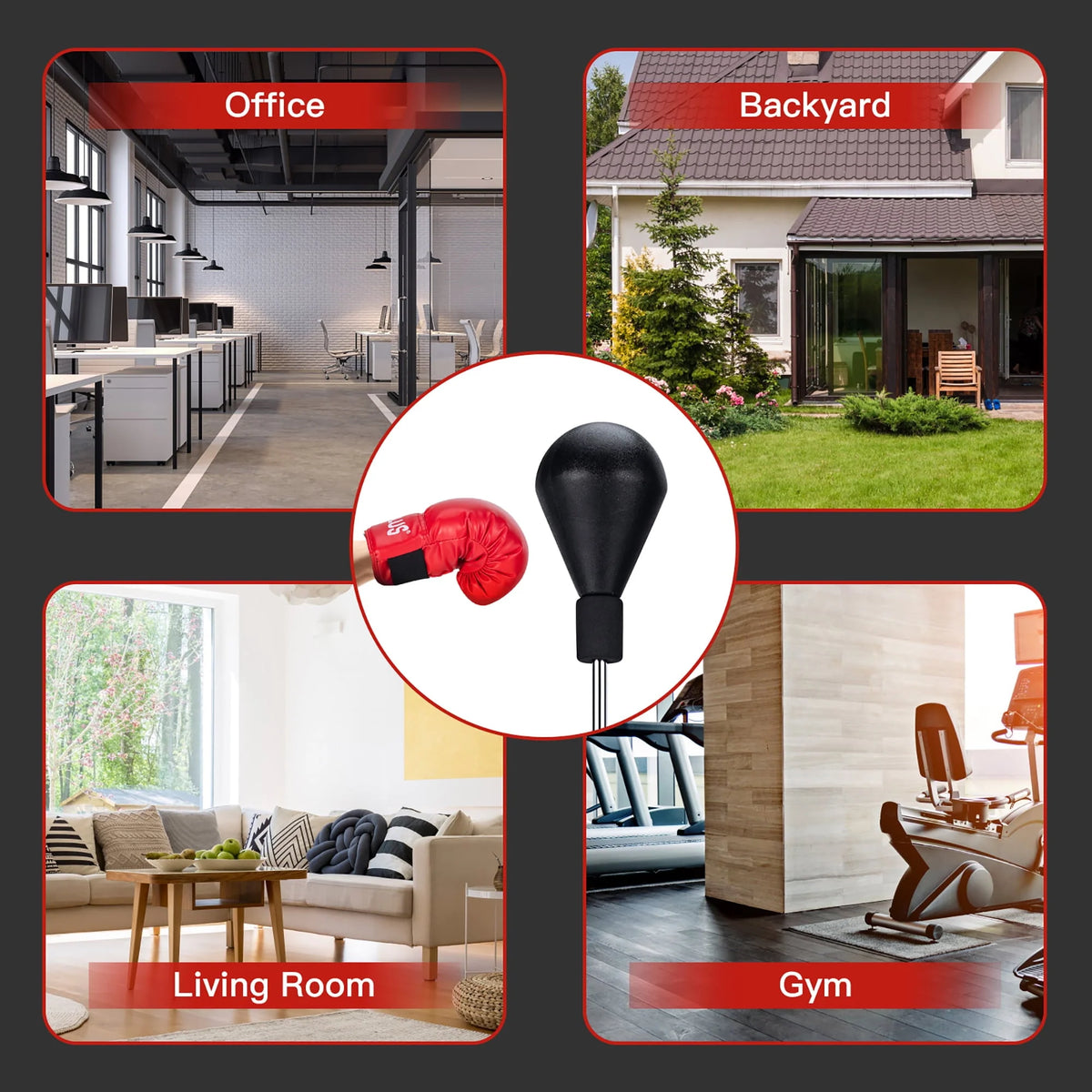 Freestanding Punching Bag with Stand and Boxing Gloves Q9509