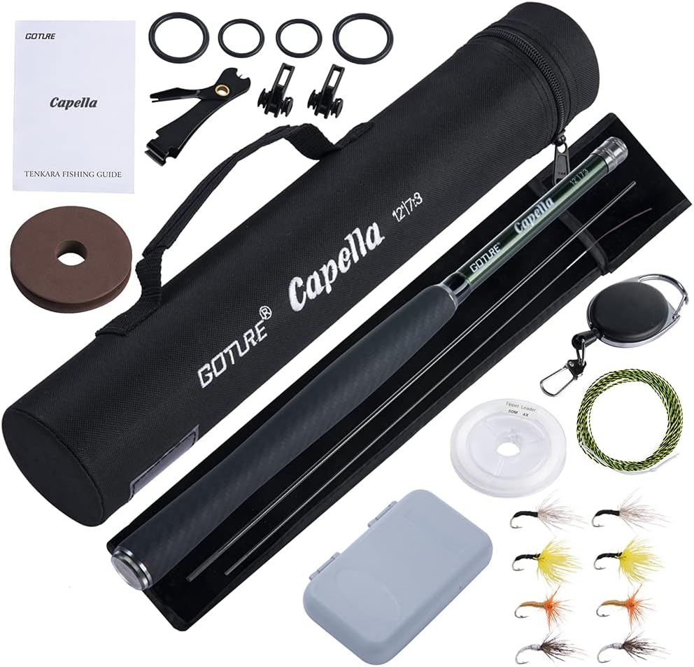 12FT 30T Carbon Fiber Telescopic Fly Fishing Rod Kit R584