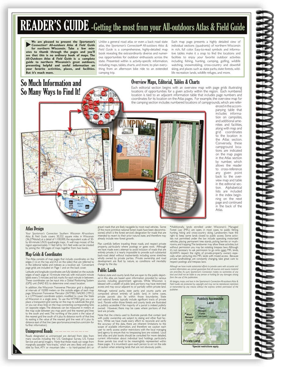 Wisconsin All Outdoors Atlas and Field Guide A56926
