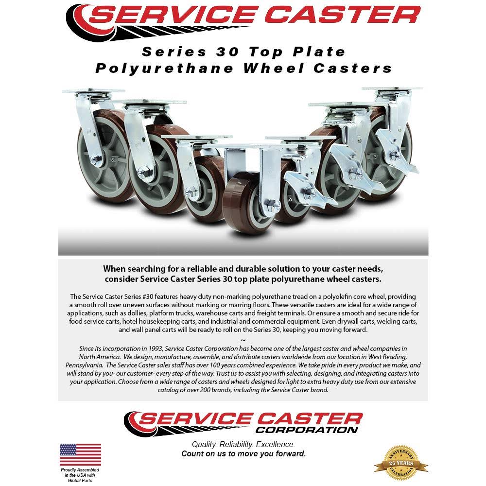 6x22 Heavy Duty Polyurethane Caster Set of 4 N8794