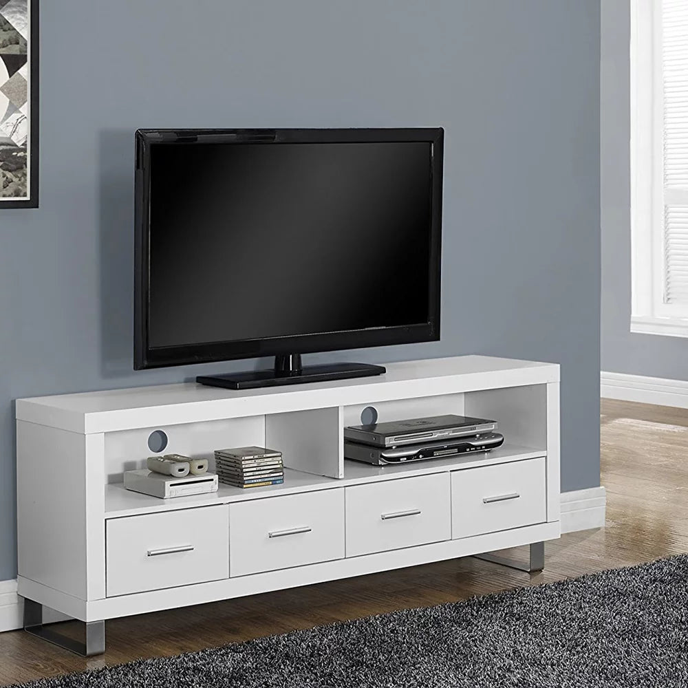 White 2 Pack TV Stand with Storage N370