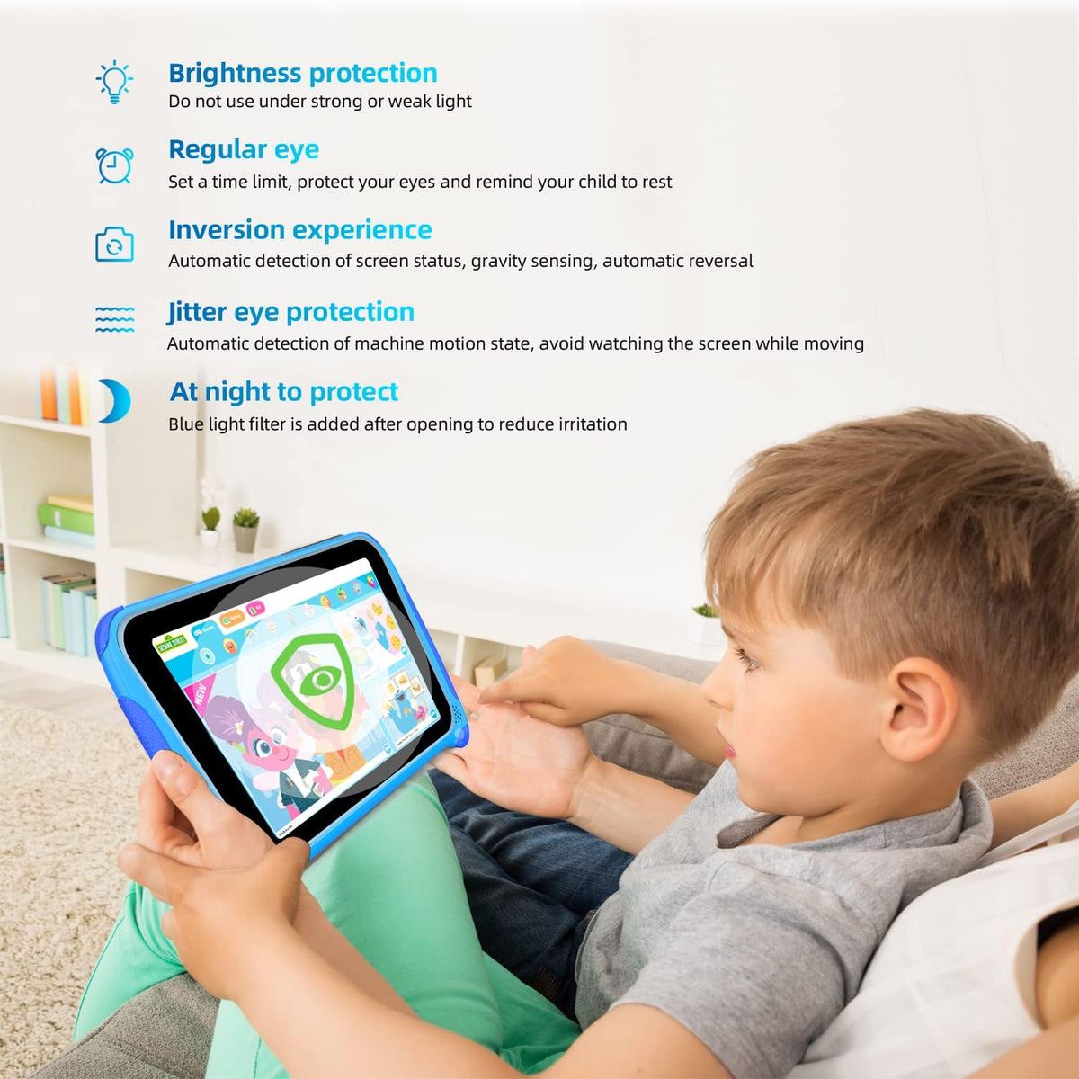 7 inch Kids Tablet Android 11 32GB 2GB RAM Blue Pack of 2 A9787