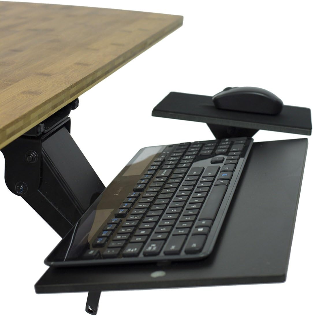 Black Adjustable Under-Desk Keyboard Tray E331