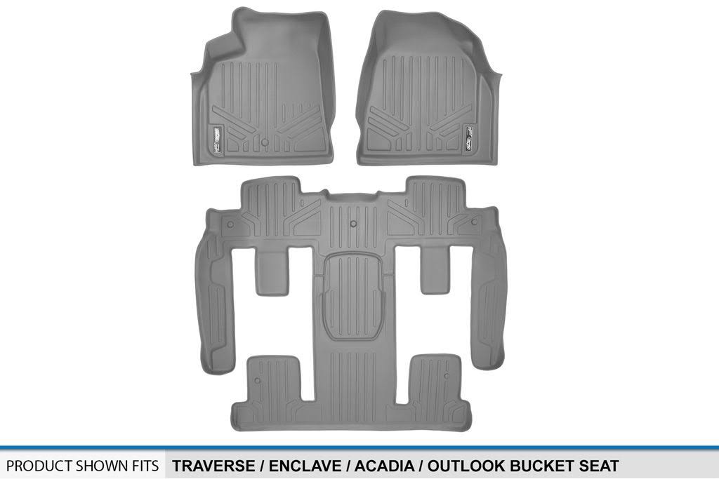 Grey 3 Row Floor Mats Liner Set R43354