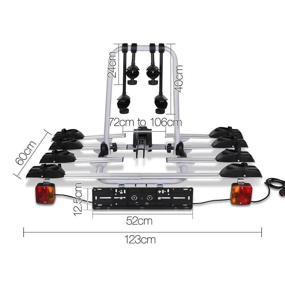 Tow Ball Car Mount - Black & Silver F814