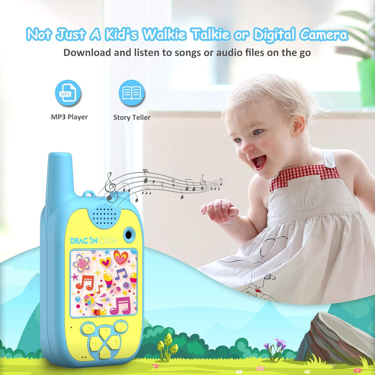 Walkie Talkies Kids Camera 1080P Digital Video Camera Toy 2 Pack M4218
