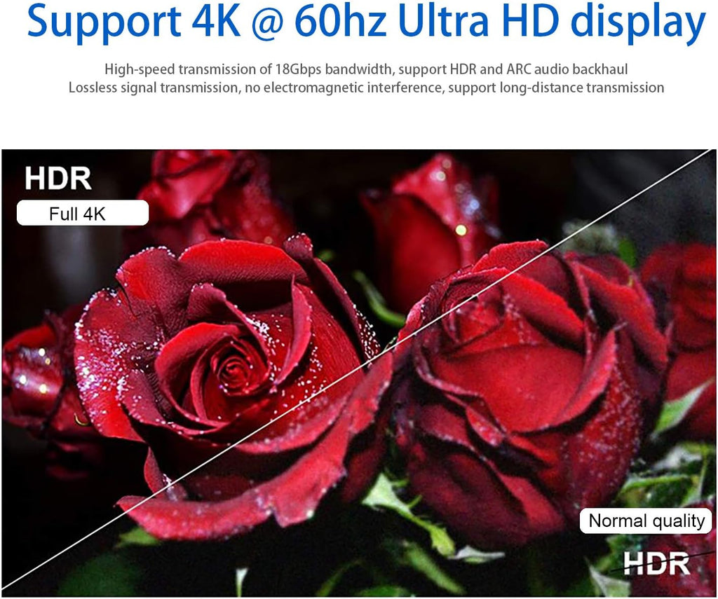 Fiber Optic HDMI Cable 50 ft 18Gbps 4K 60Hz HDR L19017