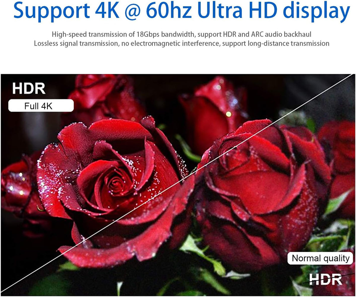 Fiber Optic HDMI Cable 50 ft 18Gbps 4K 60Hz HDR L19017