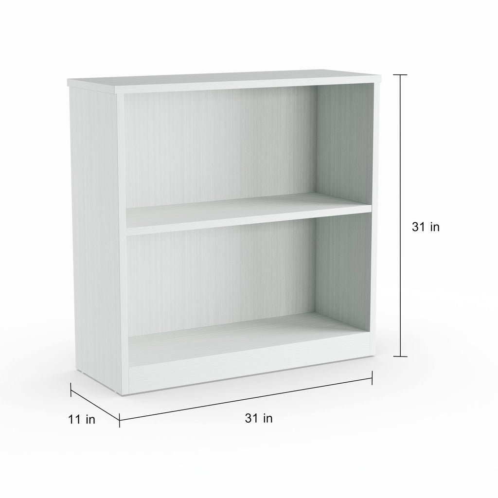 White 2-Shelf Desk Bookcase K329153