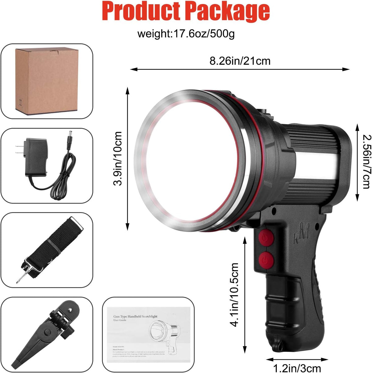 Rechargeable Super Bright LED Tactical Flashlight W94666