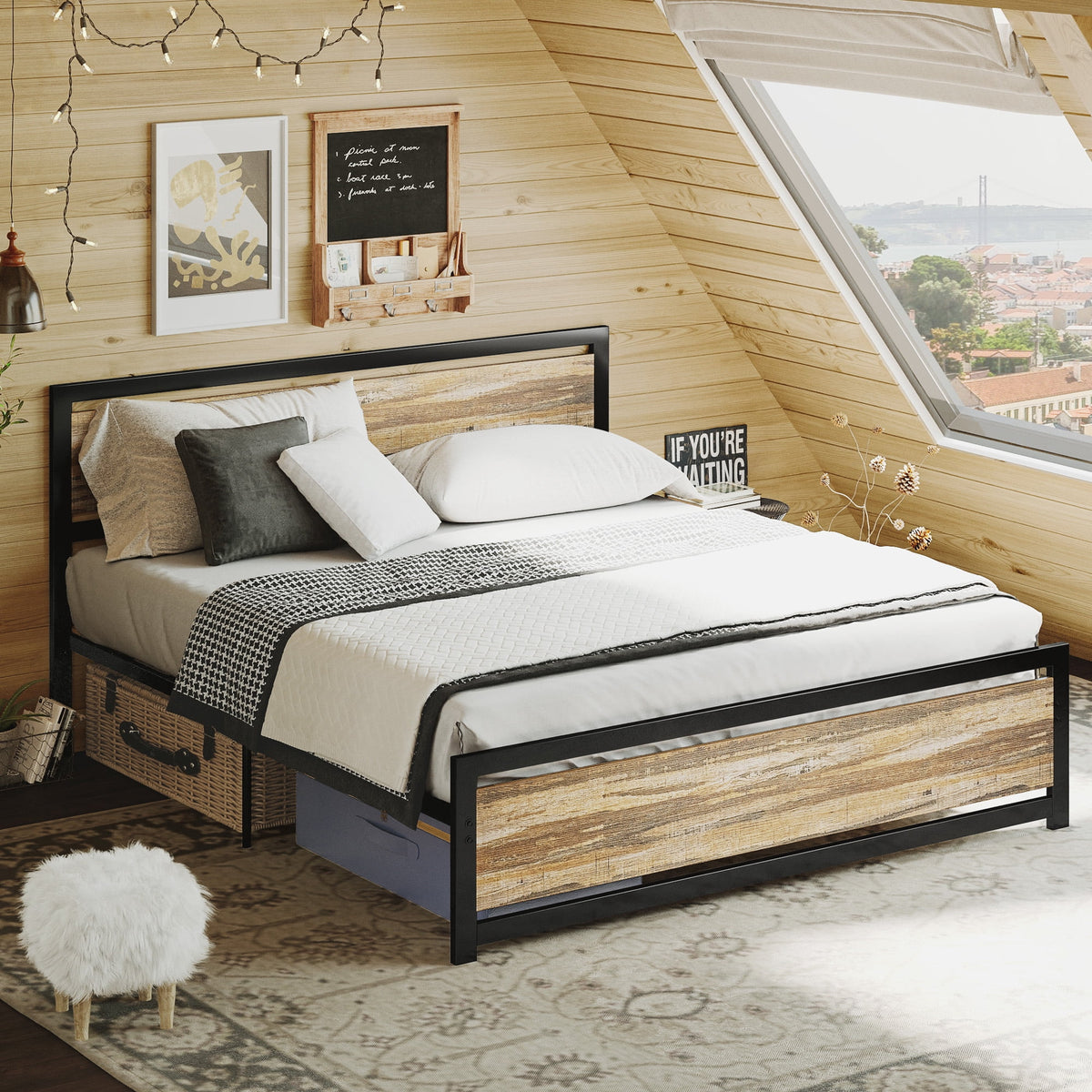 Queen Bed Frame with Headboard T338631