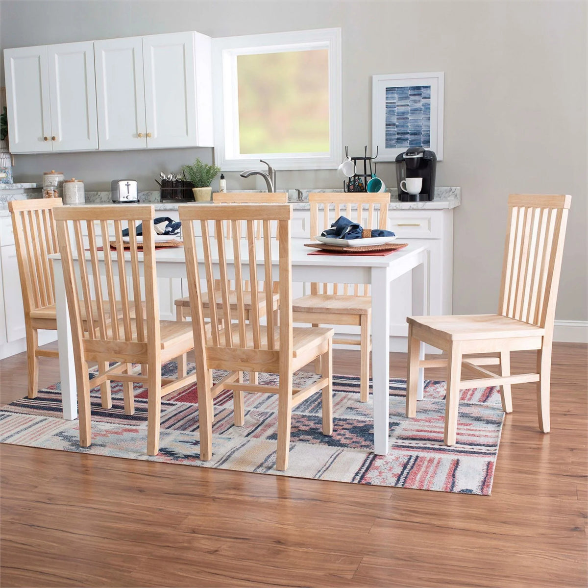 Set of Two Wood Side Dining Chairs F660270