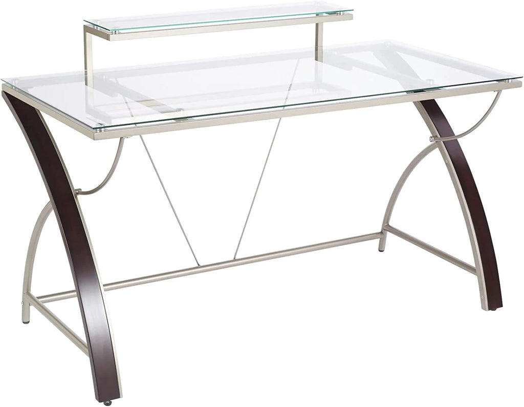 55"W Glass Computer Desk I623484