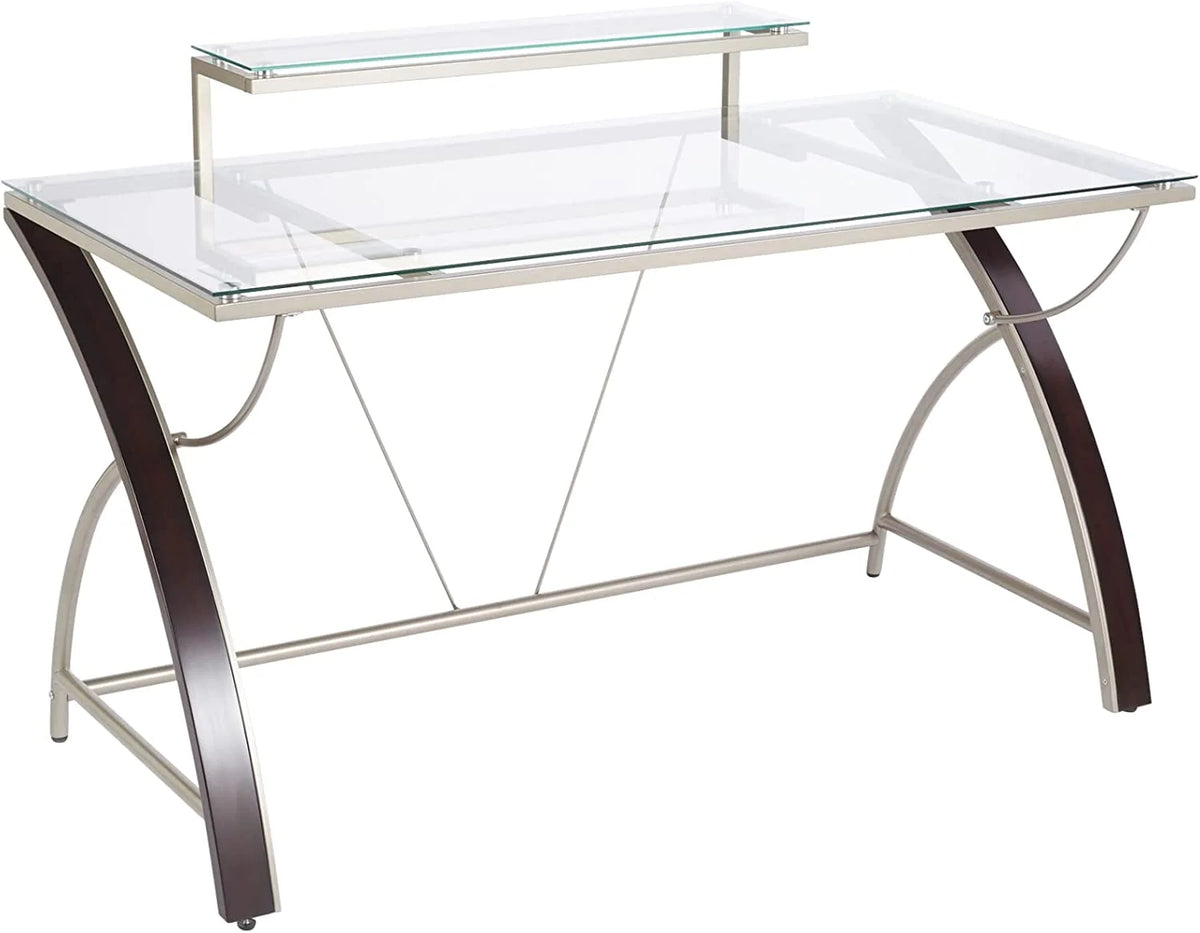 55"W Glass Computer Desk I623484