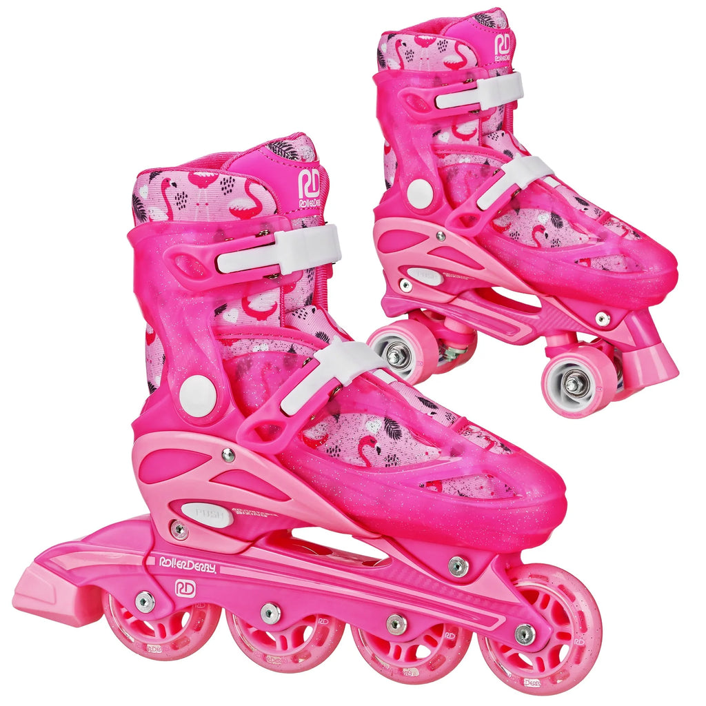 Adjustable 2-in-1 Roller and Inline Skates B24105