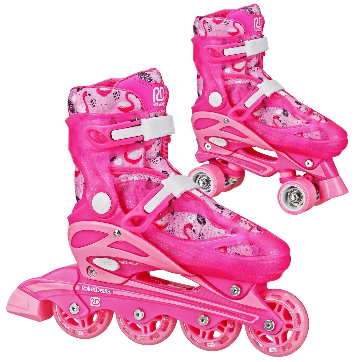Adjustable 2-in-1 Roller and Inline Skates B24105