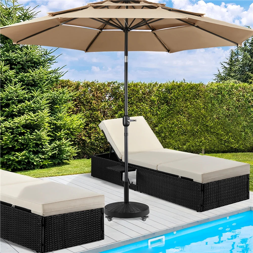 Black Umbrella Base Stand with Wheels B729183