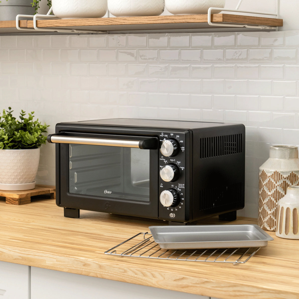 4-Slice Convection Toaster Oven, Matte Black A281857