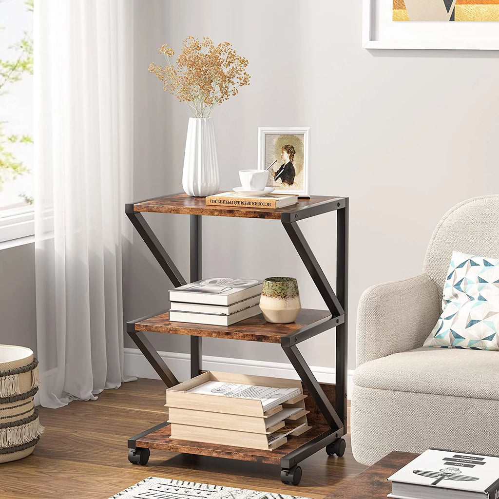 3-Tier Rolling Printer Cart with Storage Shelf N592415