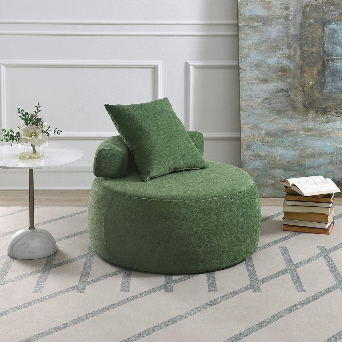 Barrel Armchair with Pillow I860