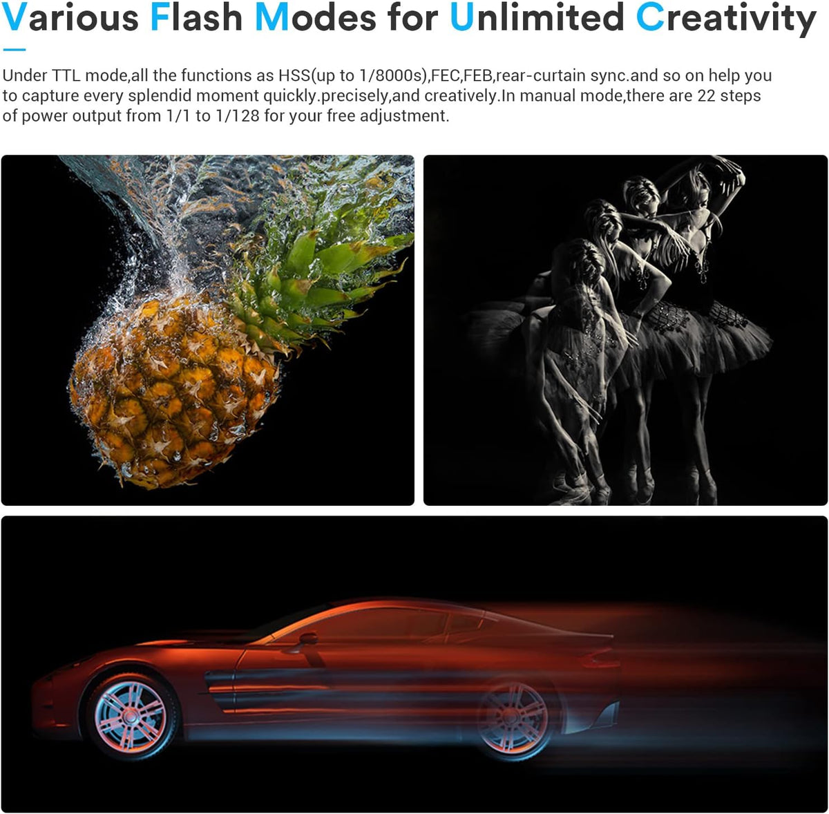 TTL Flash GN60 2.4G Wireless Camera Flash Speedlite R1876