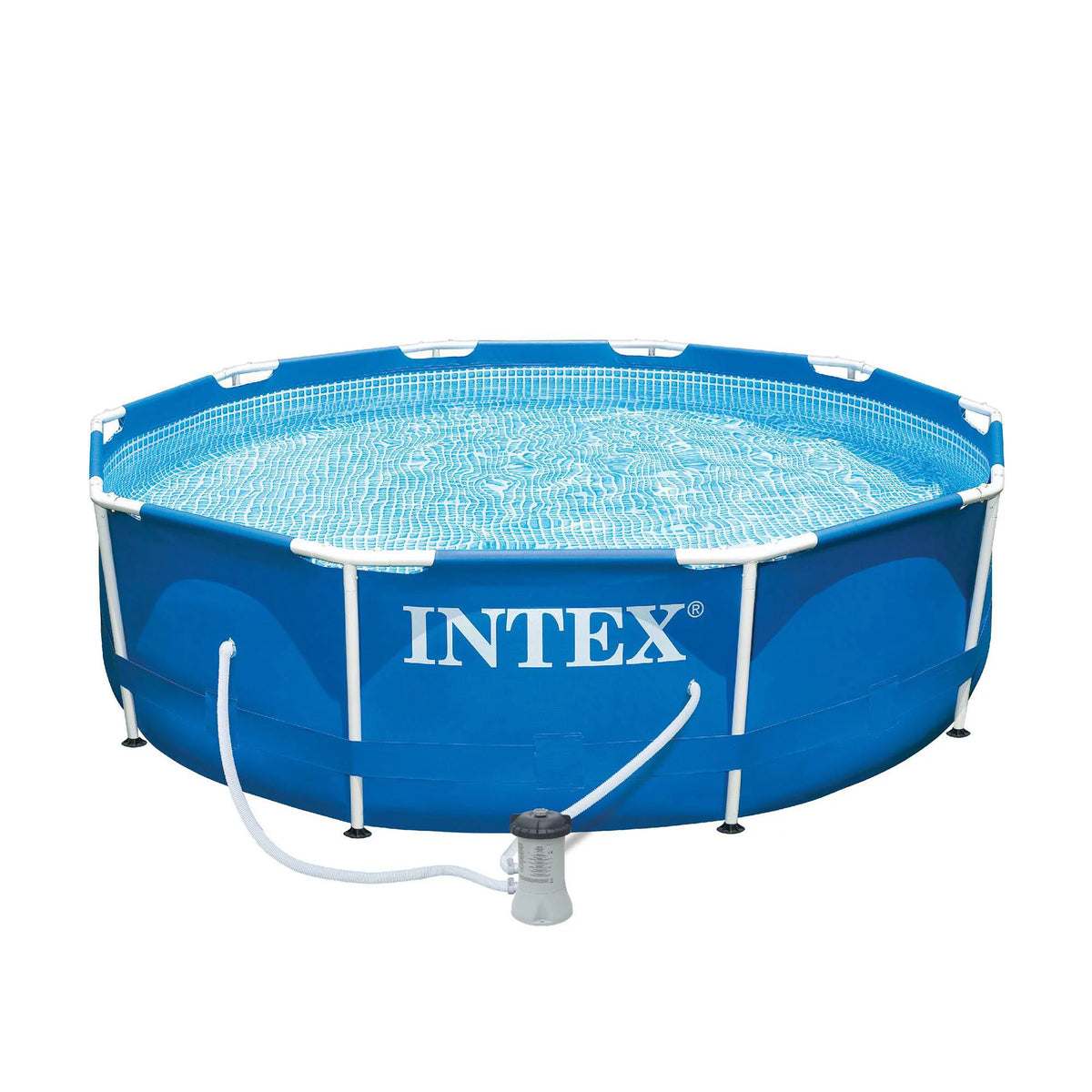 10' x 30 Metal Frame Round Swimming Pool with Filter Pump & Cover V116915