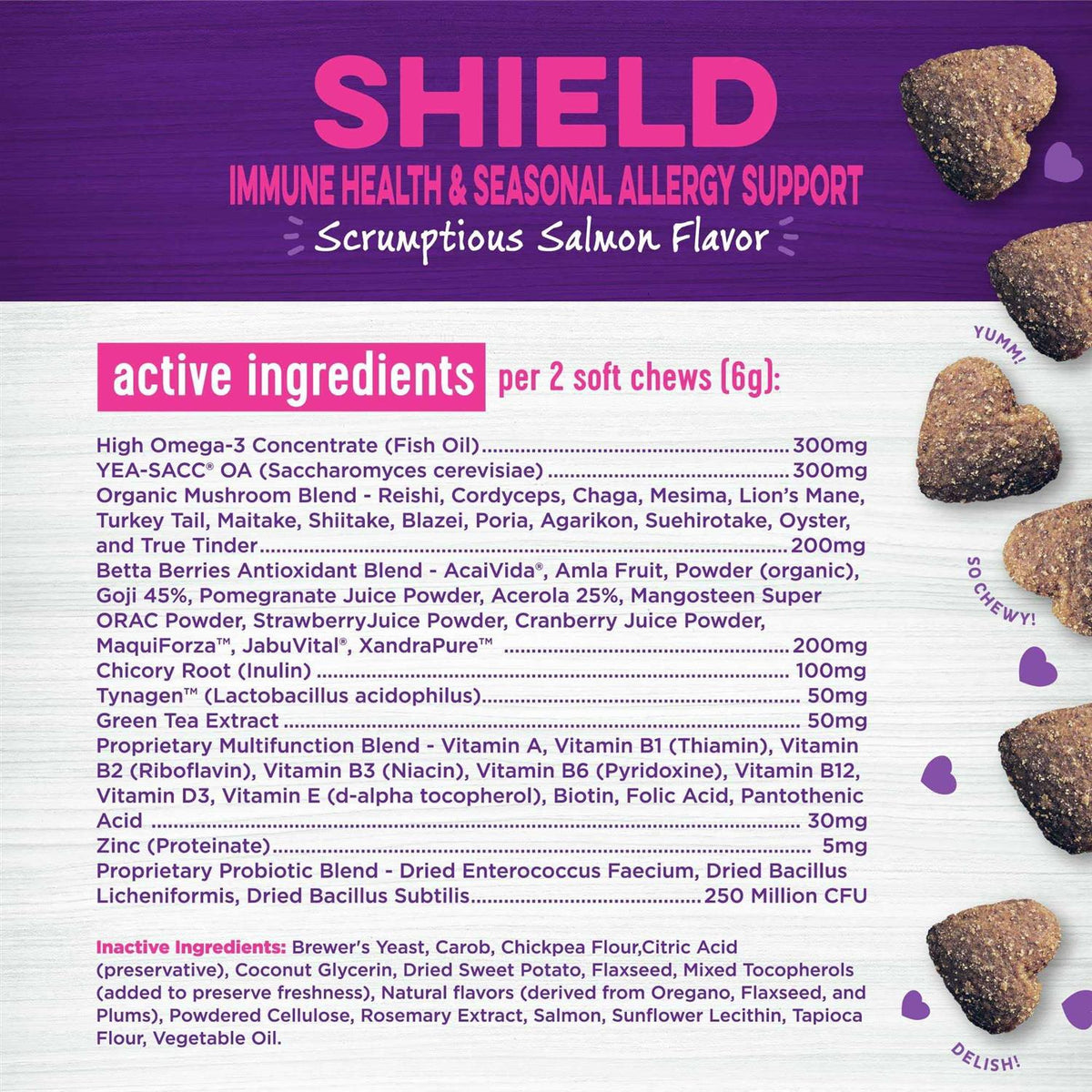 Salmon Flavored Soft Chew Immune & Allergy Supplements for Dogs H384