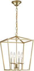 Lantern Pendant Light Iron Cage 1 E26 Bulbs Gold Plating X56307