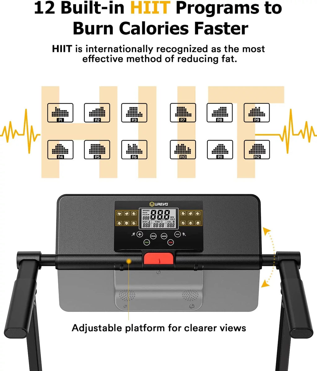 Folding Treadmill 2.25HP Portable Compact with 12 HIIT Modes D32029
