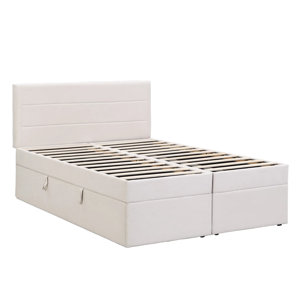 Full Size Lift-up Upholstery Platform Bed with Storage S44035
