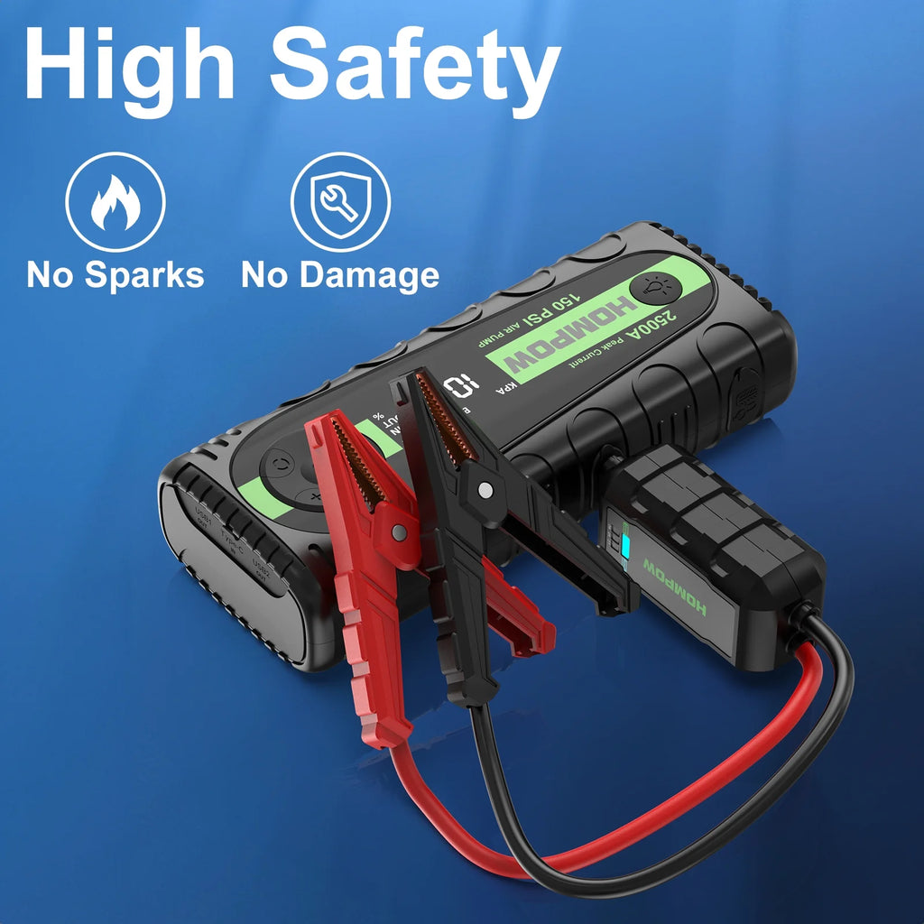 2500A Portable Jump Starter with Air Compressor J3817