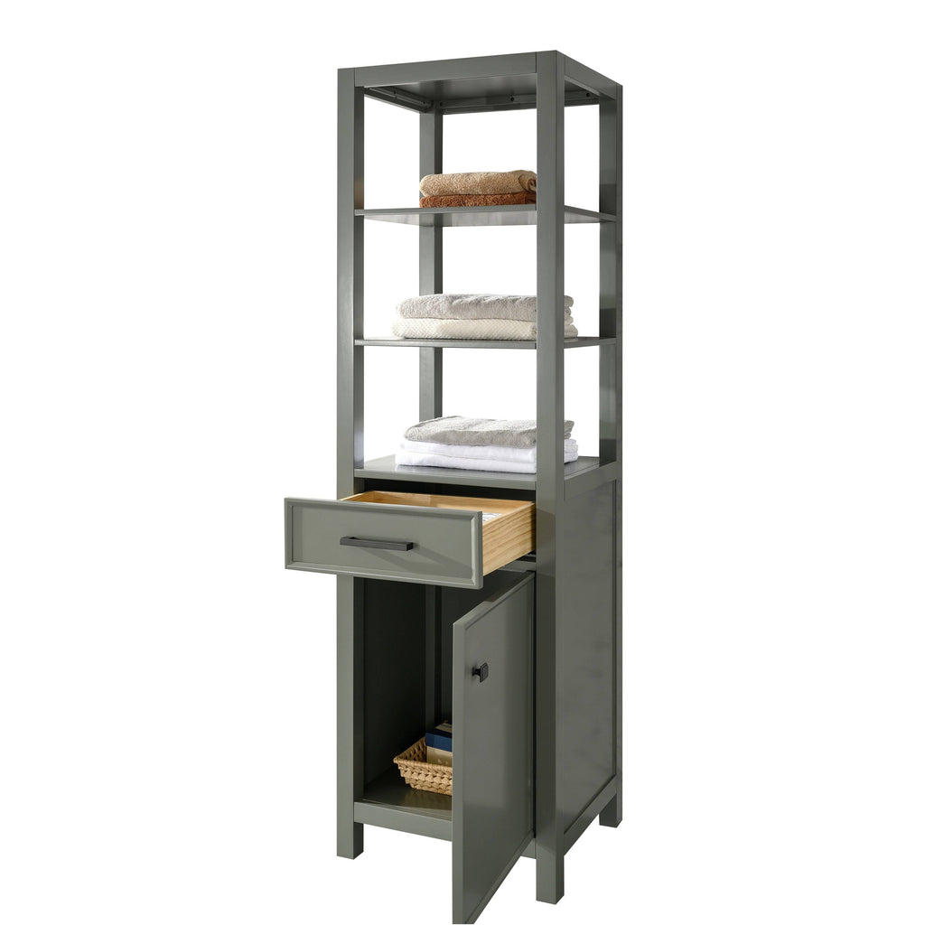 21x22 Pewter Green Linen Cabinet C812