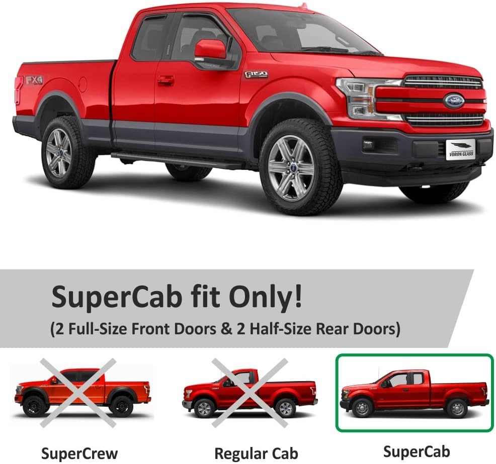 In-Channel Extra Durable Window Deflectors 4Pieces U603