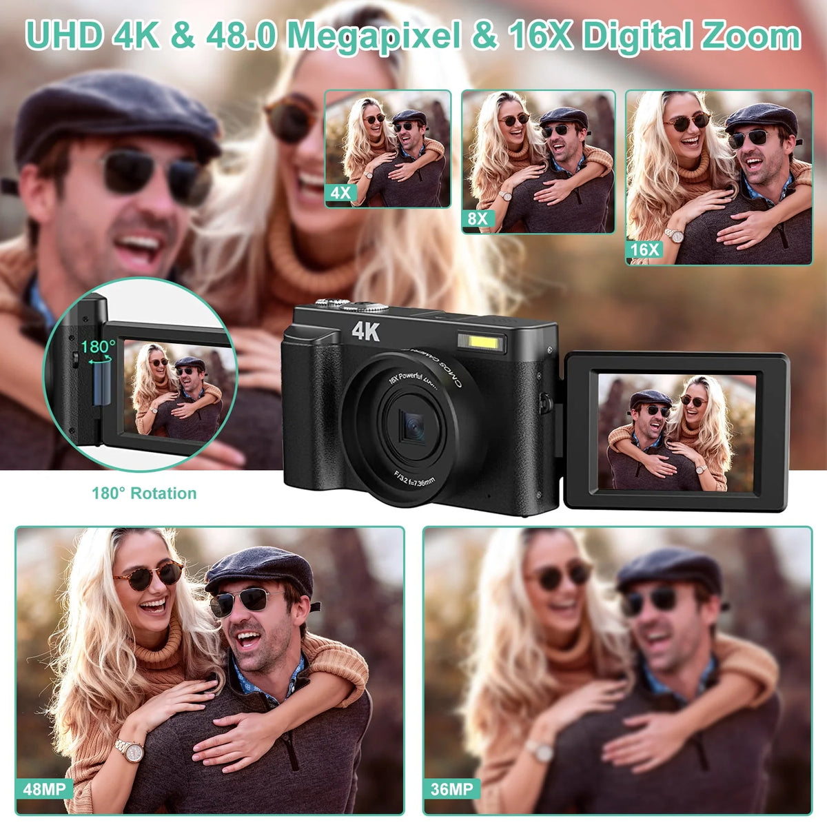 4K Digital Camera with 32GB Card C483