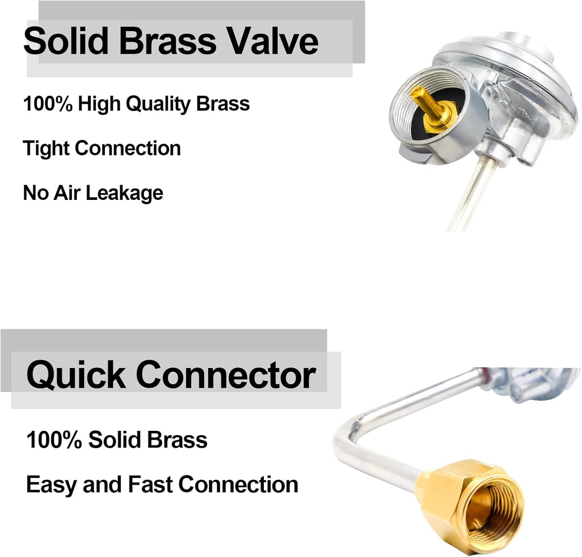 Propane Stove Regulator Replacement with 3/8 Female Flare Nut Pack of 2 F10277