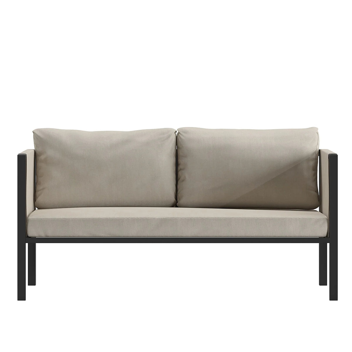 Light Gray Steel Patio Loveseat J14490