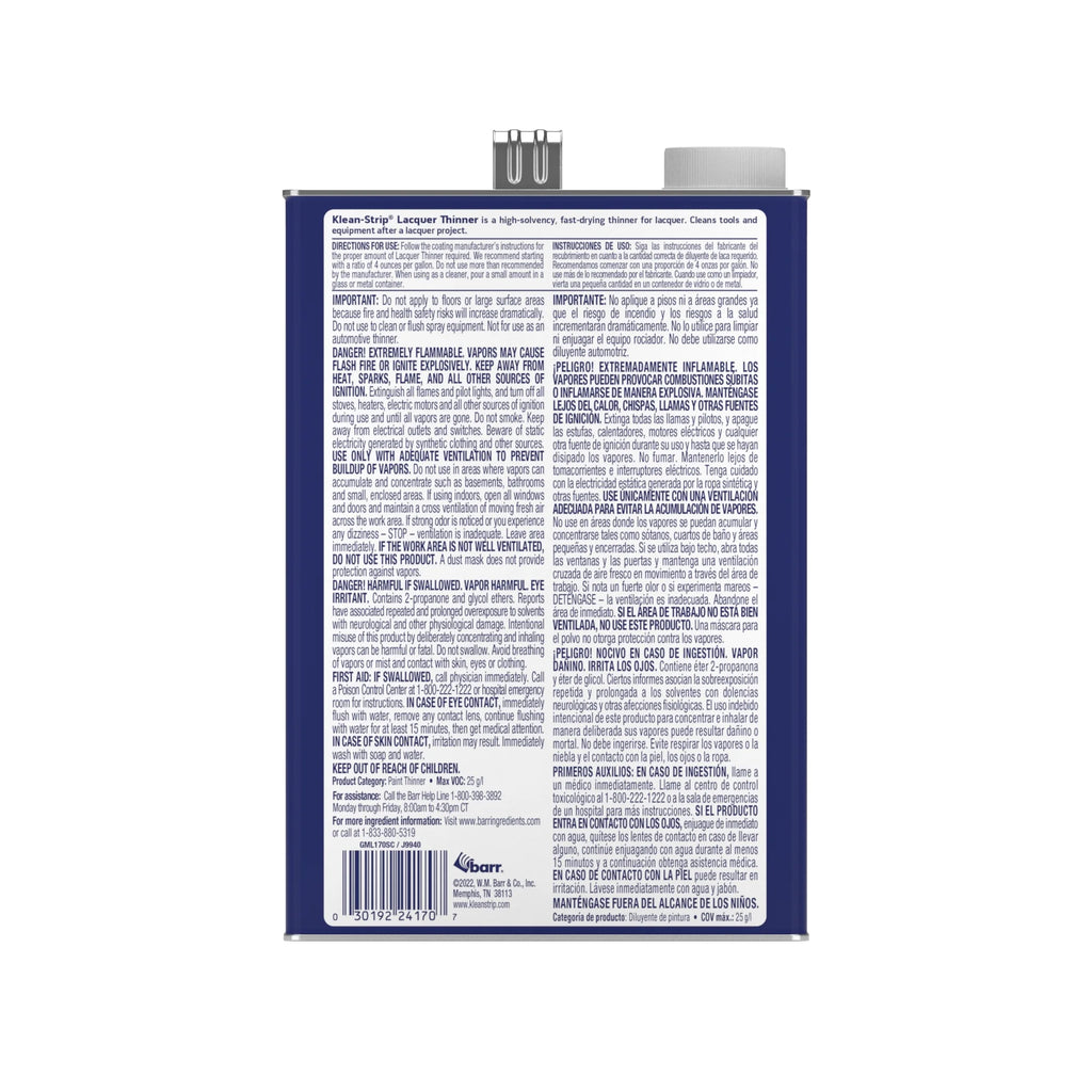 Lacquer Thinner 1 Gallon J46719