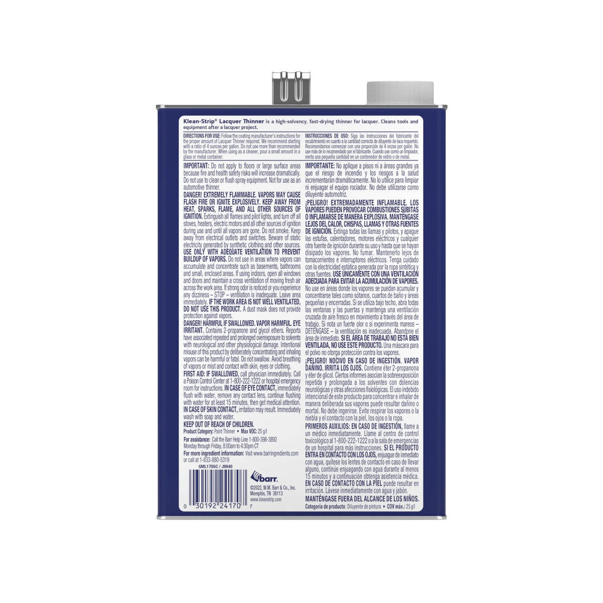 Lacquer Thinner 1 Gallon J46719