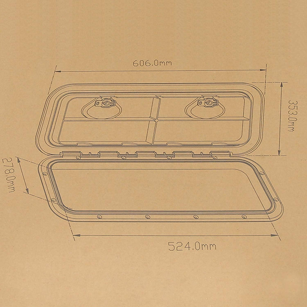24 x 14 Deck Access Hatch & Lid Black F734974