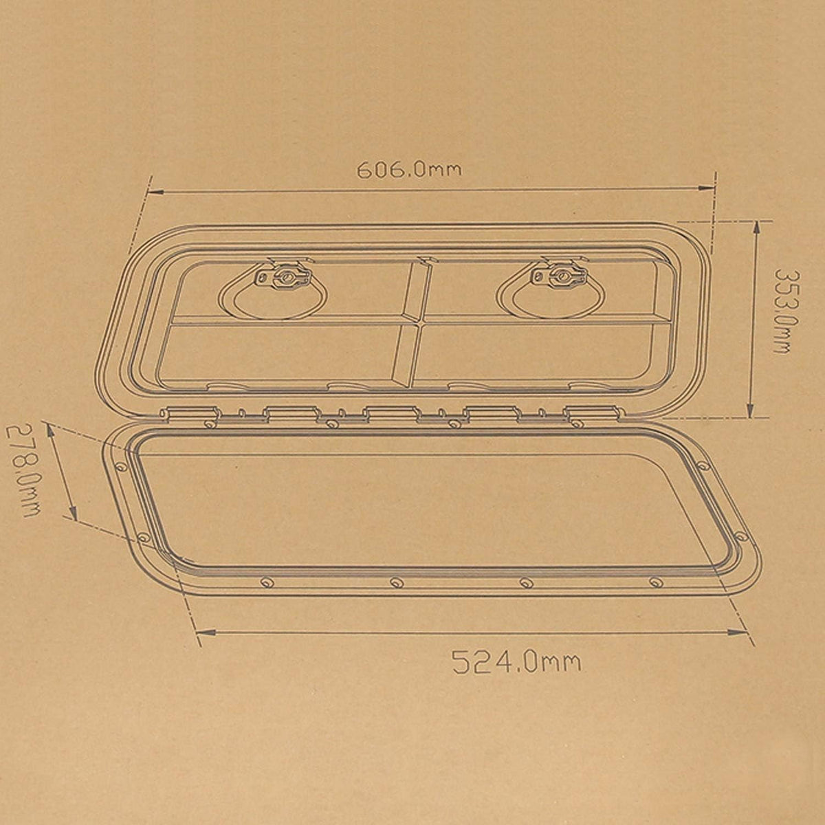 24 x 14 Deck Access Hatch & Lid Black F734974