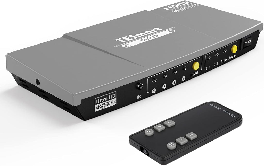 4 Port HDMI Switch 4K@60Hz 4 in 1 Out with Optical Audio Out Q5026