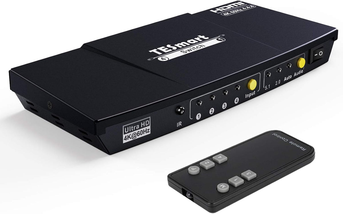 4 Port HDMI Switch 4K@60Hz 4 in 1 Out with Optical Audio Out Q5026