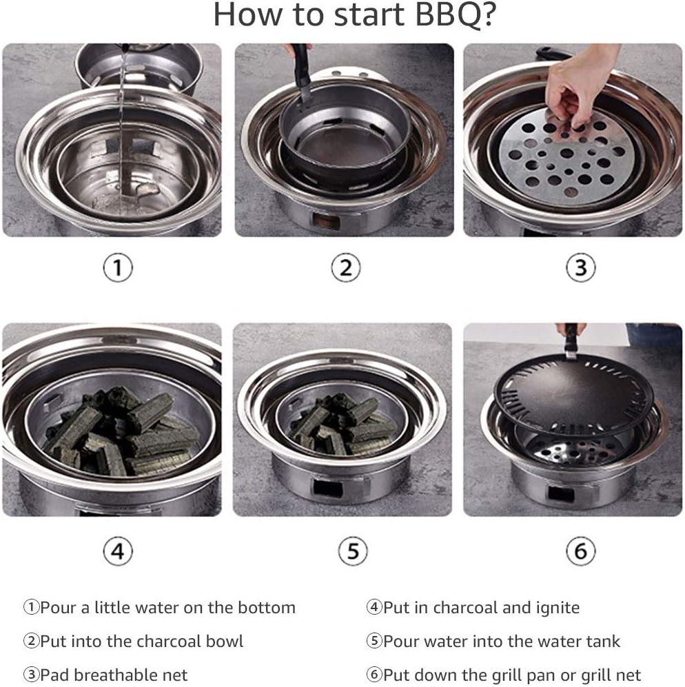 Portable Stainless Steel Charcoal Grill Z41660