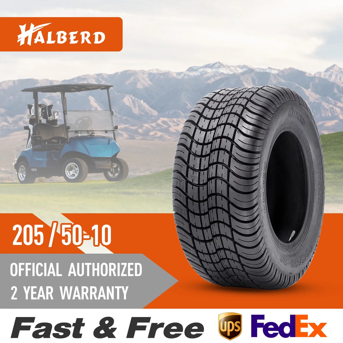 205/50-10 4PLY Golf Cart Tires W7723