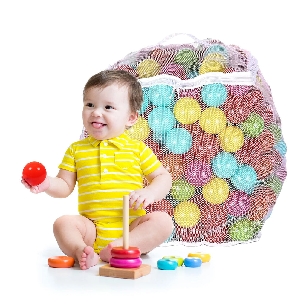 2.3 Inch Play Pit Balls with Bag, Multicolor (2 Pack) O989