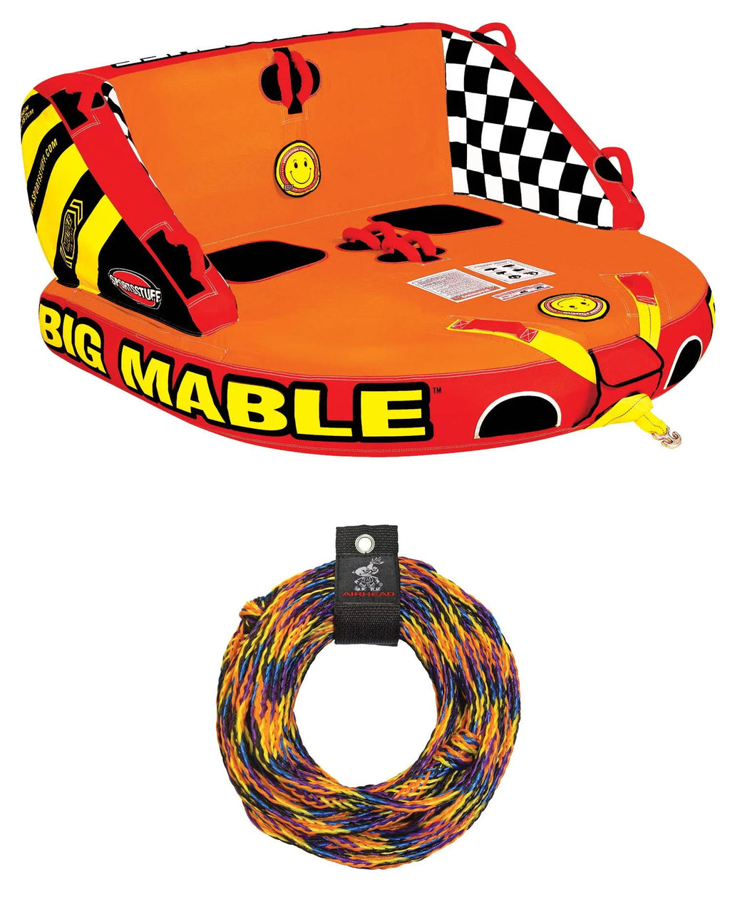 Double Rider Towable Inflatable Tube with Tow Rope V9676
